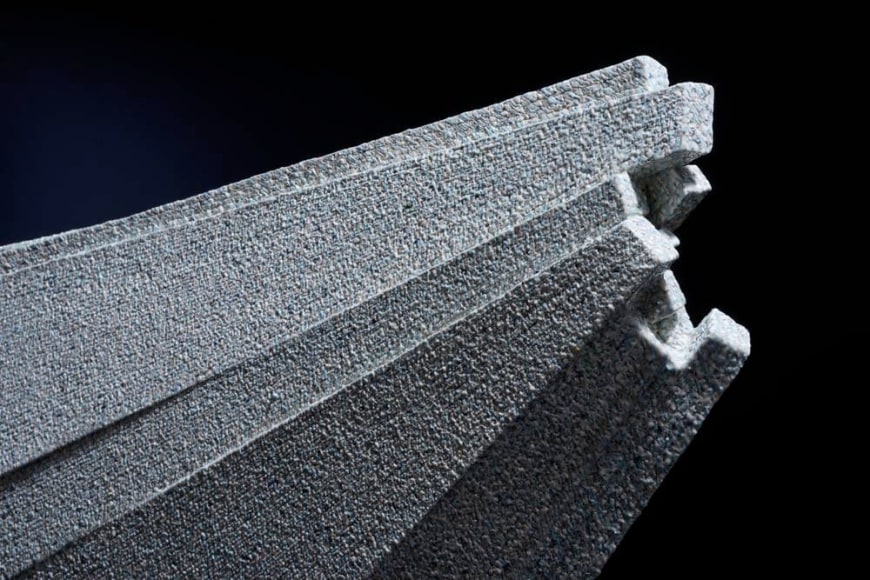 Large diagonal triangular-shaped sculpture, 2012