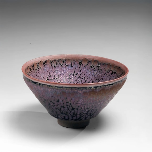 Kamada, Koji, Kamada Koji, teabowl, tenmoku, purple, oil-spot, stoneware, glaze, contemporary, ceramics, teaware, Japanese, 2013