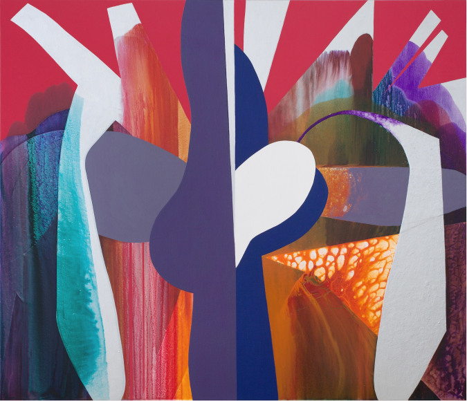 Carrie Moyer, Lavender Infusion, 2017