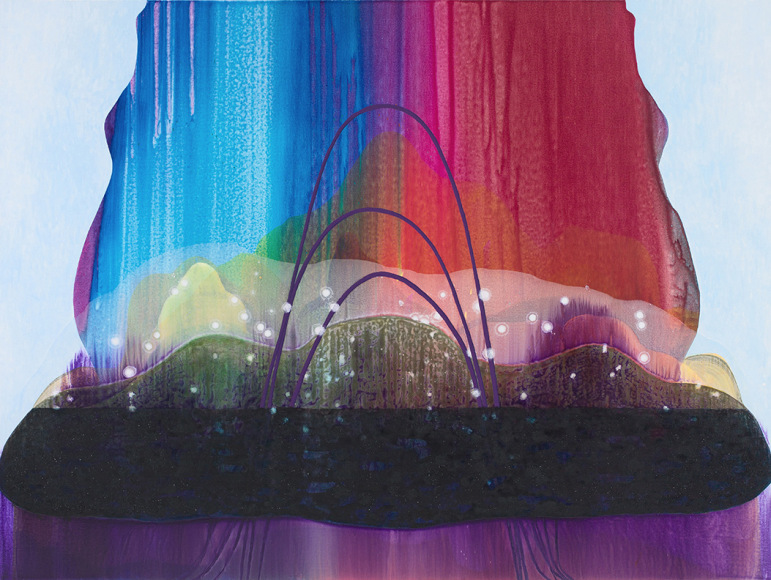 Carrie Moyer, Intergalactic Emoji Factory, 2015