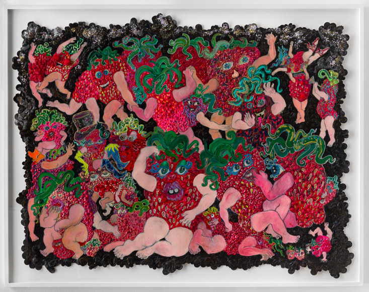 mixed media work on paper