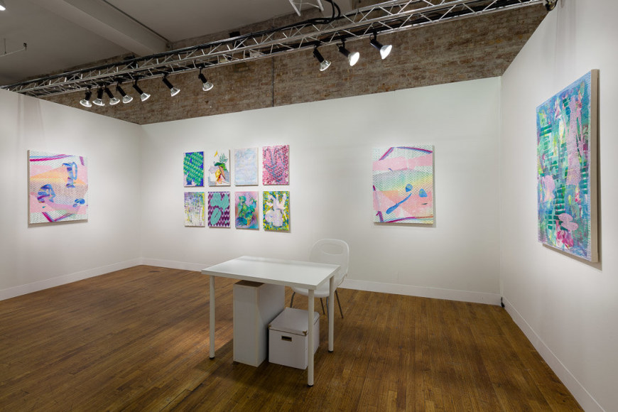 Installation of Todd Kelly paintings at VOLTA art fair