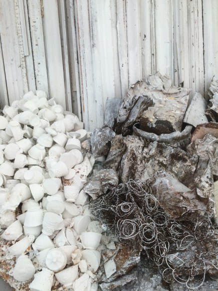 Site specific mixed media installation by Julie Schenkelberg at Untitled Miami 2015