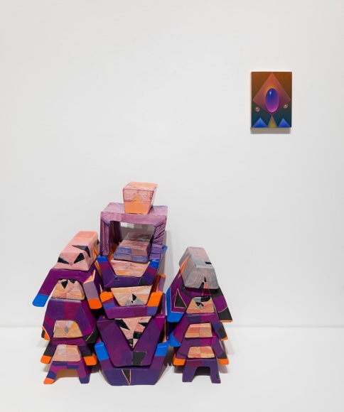 Installation view of "A Window Scrubbed for the Moon"