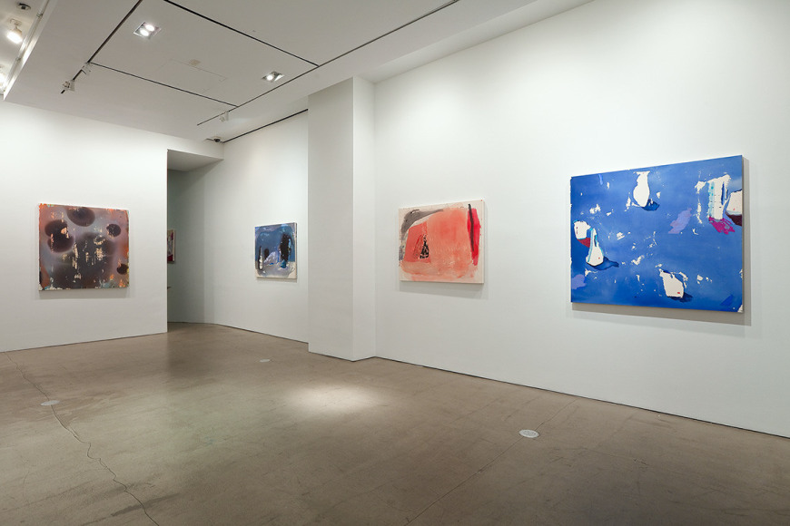 installation of paintings by Angelina Gualdoni