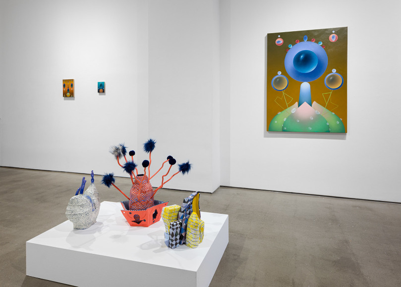 Installation view of "A Window Scrubbed for the Moon"