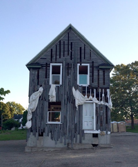 Site specific house installation by Julie Schenkelberg