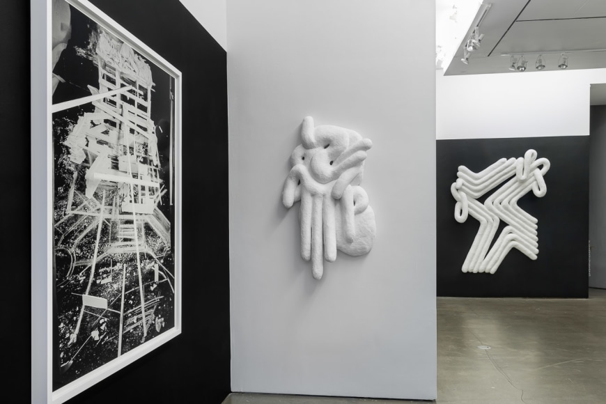 Installation view of Monochromatic, featuring work by Lauren Clay, Ricardo Gonzalez, Anna Mikhailovskaia, Rachel Stern, Tracy Thomason, Rodrigo Valenzuela