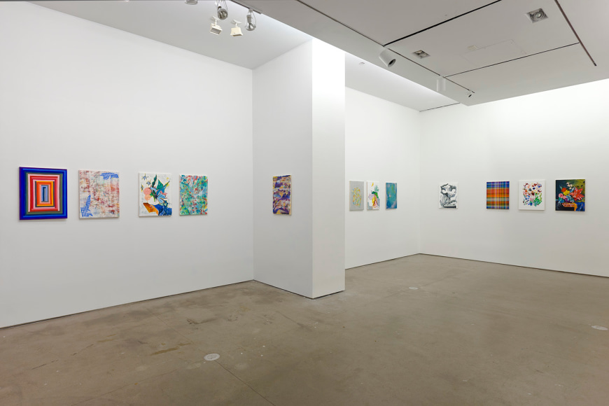 installation of paintings by Todd Kelly