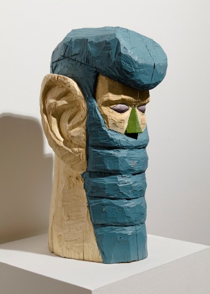 Wood sculpture by Gudmundur Thoroddsen