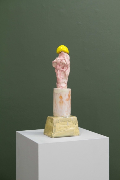 Glazed eathernware sculpture by Gudmundur Thoroddsen