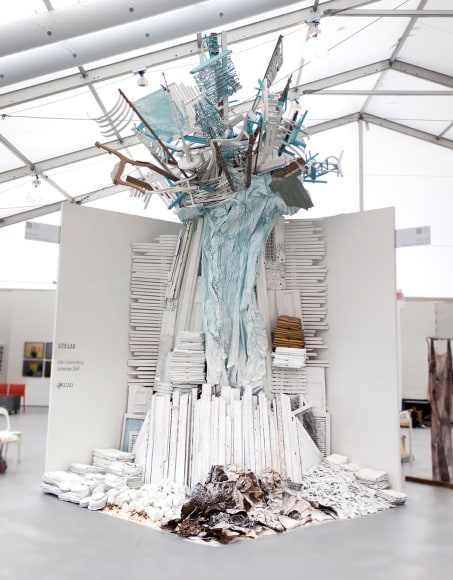 Site specific mixed media installation by Julie Schenkelberg at Untitled Miami 2015