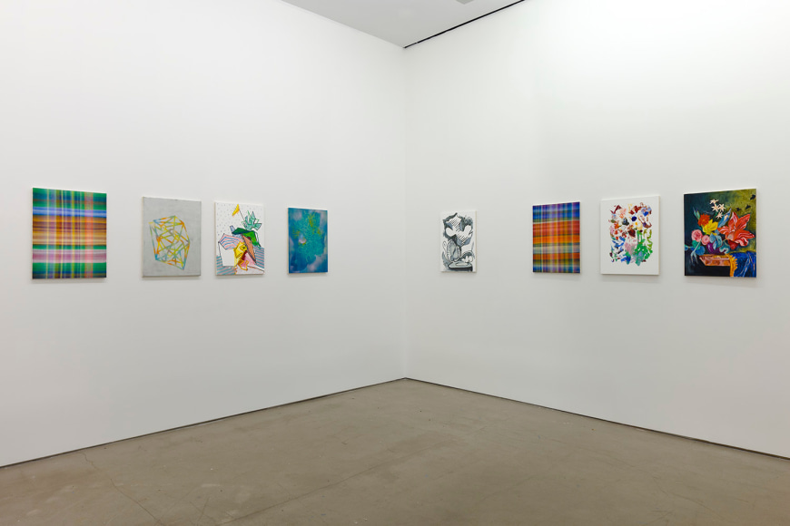 installation of paintings by Todd Kelly