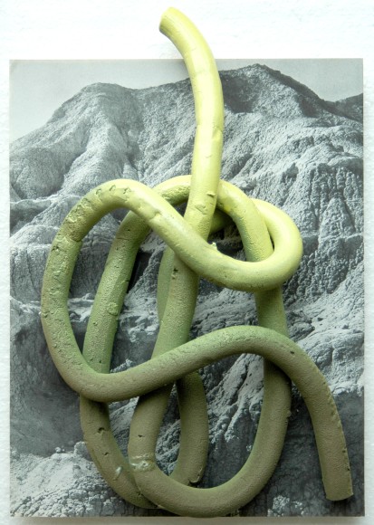 ceramic on print by Marjolijn de Wit