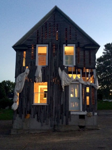Site specific house installation by Julie Schenkelberg