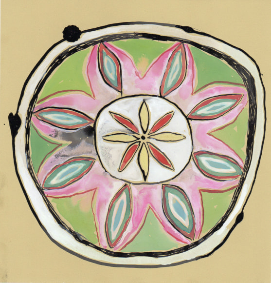 work on paper by Rebecca Morgan