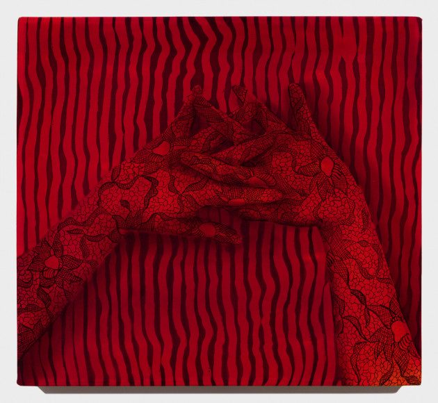 Dye and embroidery on silk by Katarina Riesing