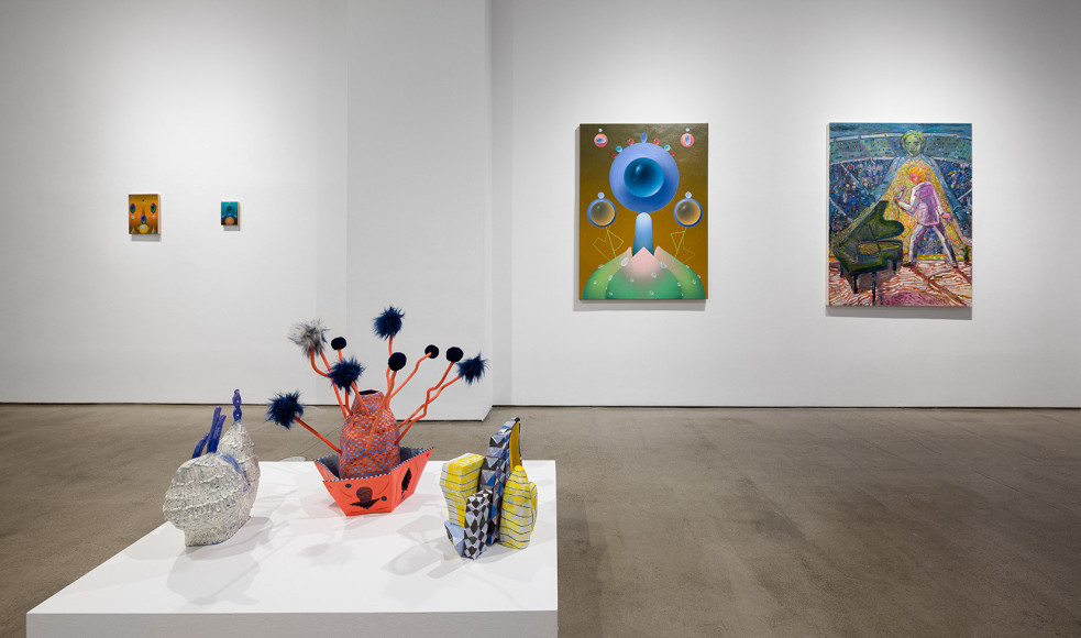 Installation view of "A Window Scrubbed for the Moon"