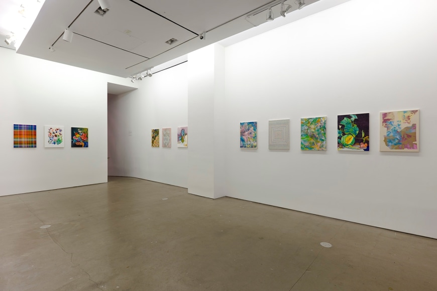 installation of paintings by Todd Kelly