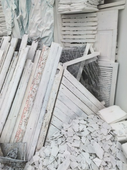 Site specific mixed media installation by Julie Schenkelberg at Untitled Miami 2015