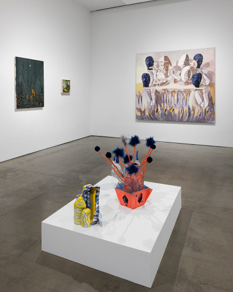 Installation view of "A Window Scrubbed for the Moon"