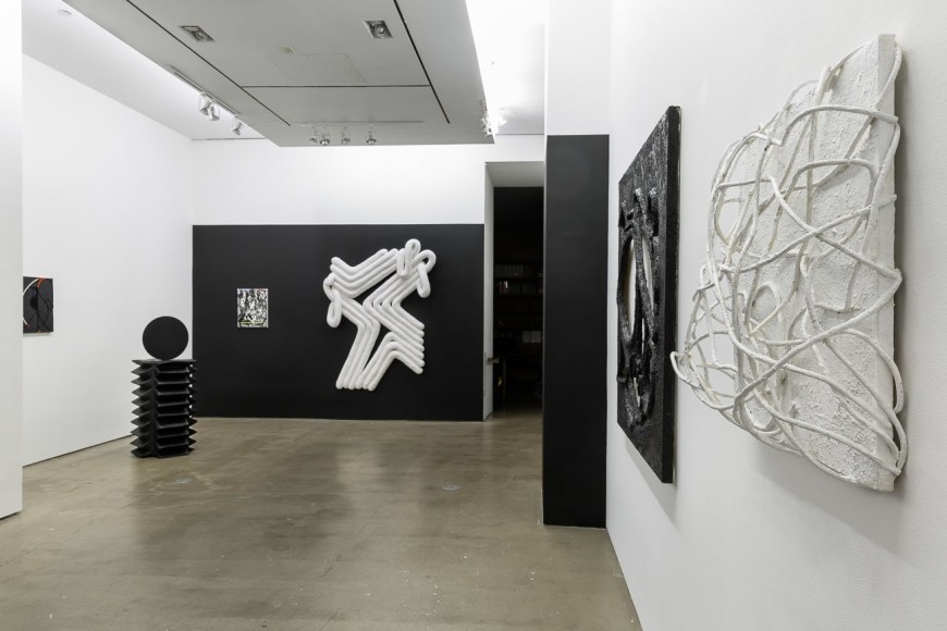 Installation view of Monochromatic, featuring work by Lauren Clay, Ricardo Gonzalez, Anna Mikhailovskaia, Rachel Stern, Tracy Thomason, Rodrigo Valenzuela