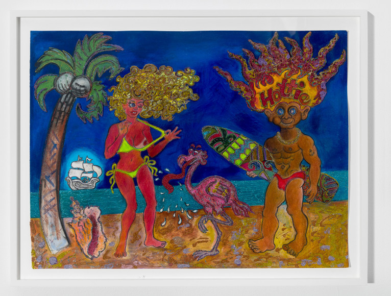 mixed media work on paper