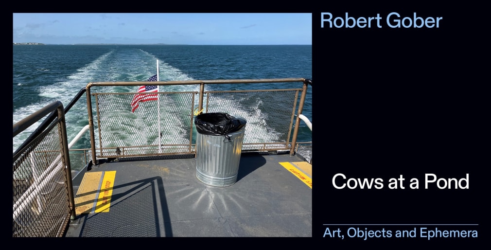 image of the back of a boat focused on a trashcan with words over it