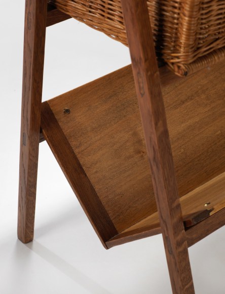 sewing shelf in an empty room