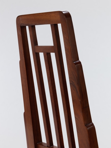 Detail of wood slating on chair back