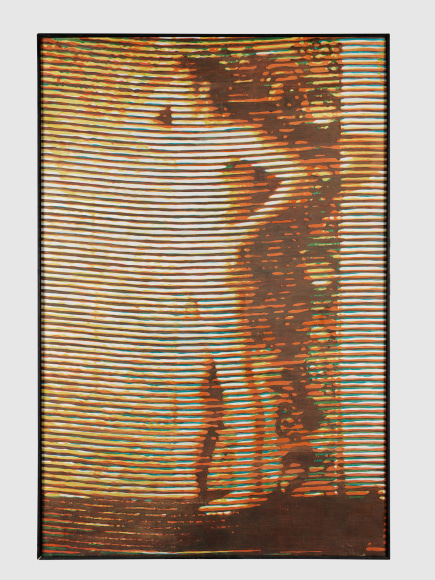 image of painting of a man with stripes