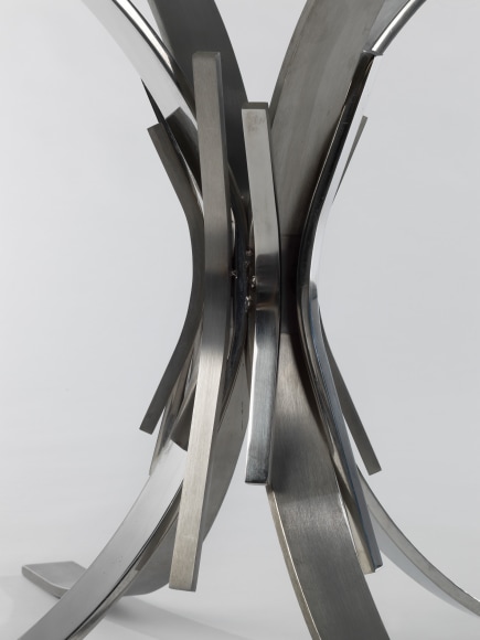 detail of a steel table