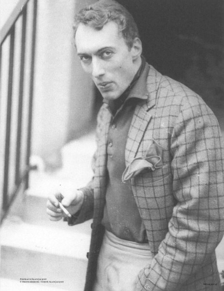 Archival image of an exhibition by Alain Jacquet.