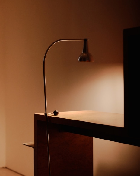 photograph of furniture in a room at a gallery exhibition