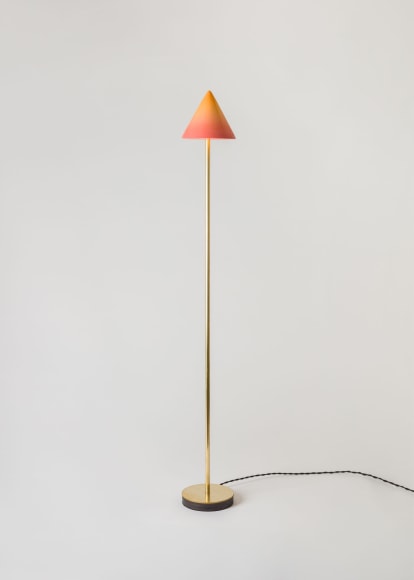 minimal lamp in an empty room