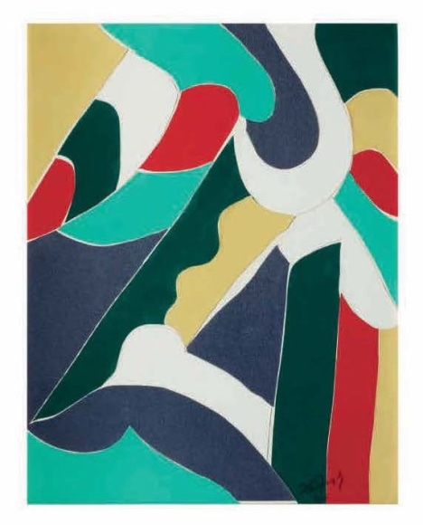 colorful jacquet painting on a white background