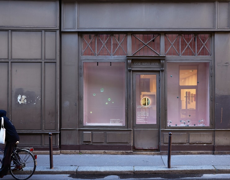 install of Jean Baptiste Caron Storefront at ASD in Paris
