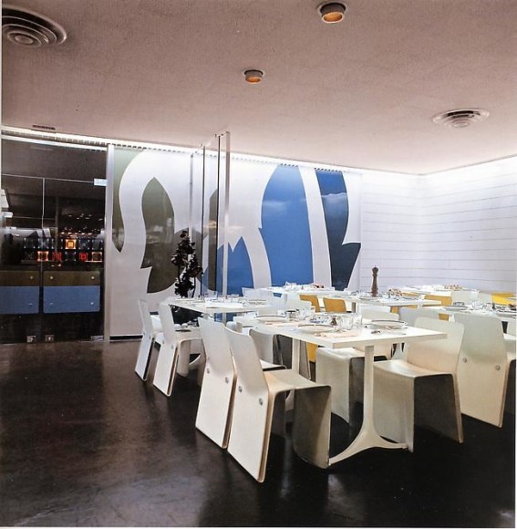 Cafeteria of the Rothschild Bank, Paris 1970.