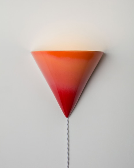 sconce on a gray wall