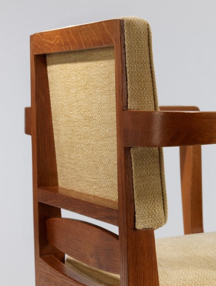 photograph of a chair in an empty room