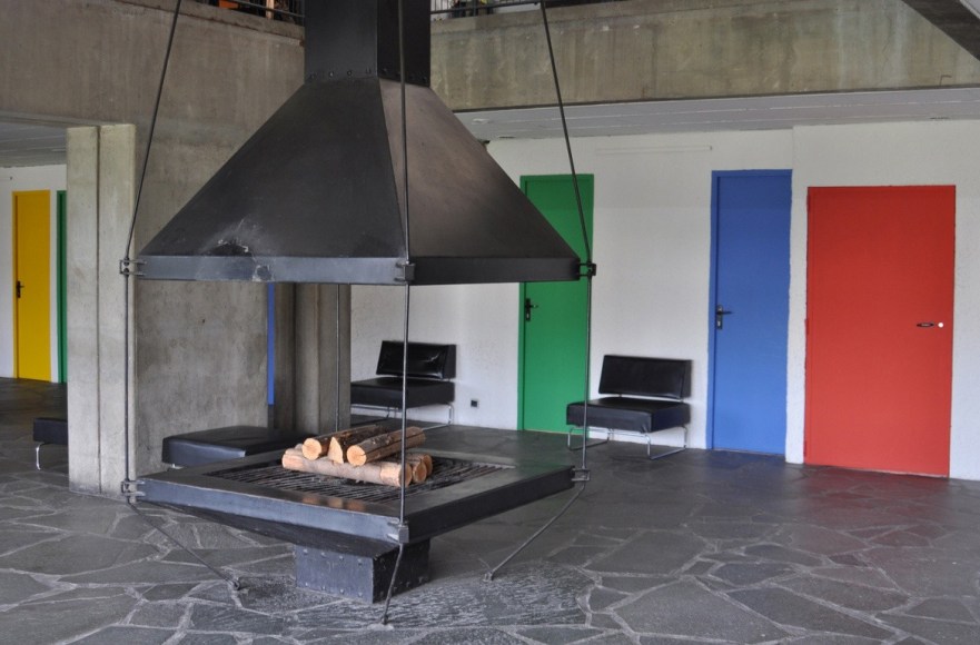 Interior view of the Maison de la Culture of Firminy