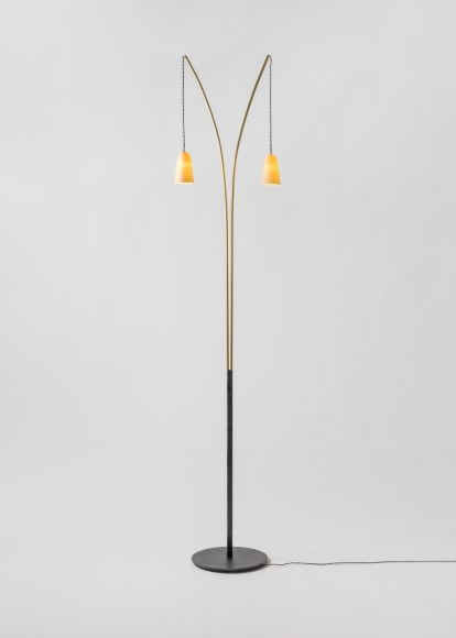 minimal modern lamp in an empty room