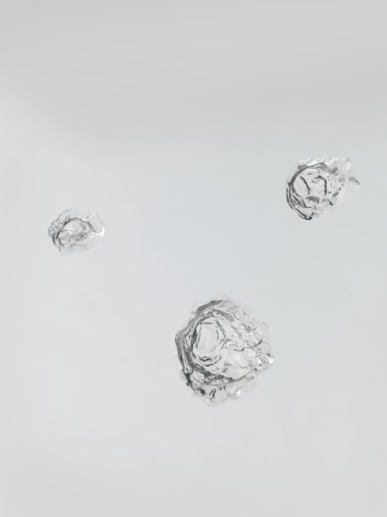 photos of a glass panel with a steel base