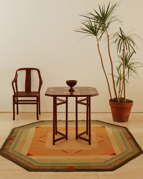 Installation view of various works in the gallery all styled by Colin King.