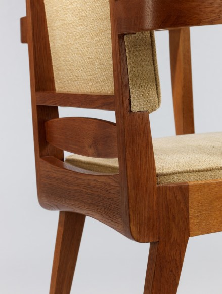 photograph of a chair in an empty room