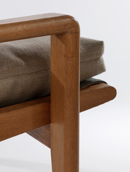 Detail of wood arm corner