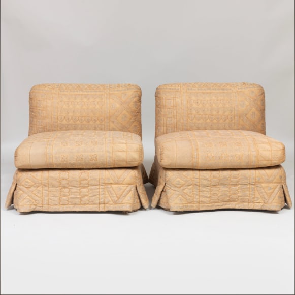 two chairs in an empty room