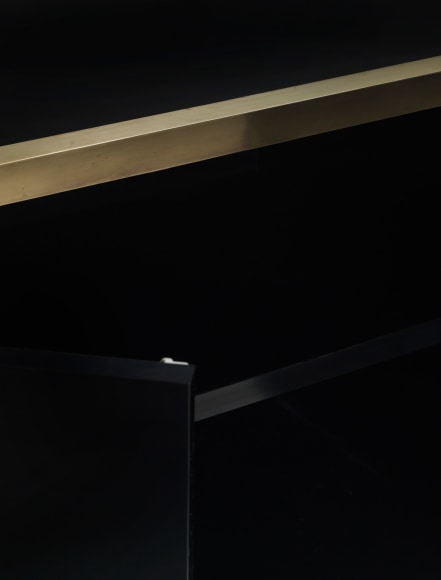 black pergay cabinet detail