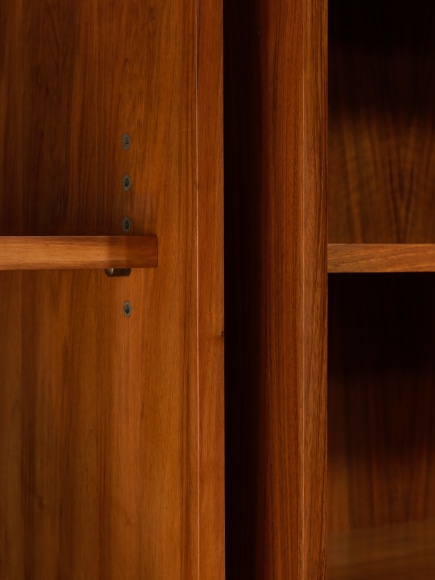 bookcases in an empty room