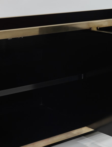 black pergay cabinet detail